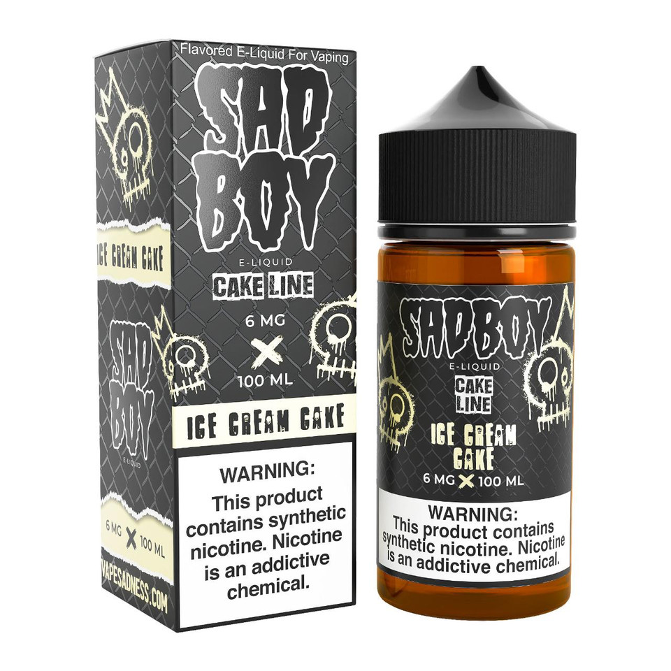 SadBoy CakeLine Ice Cream Cake Synthetic Nicotine 100ml E-Juice 6MG