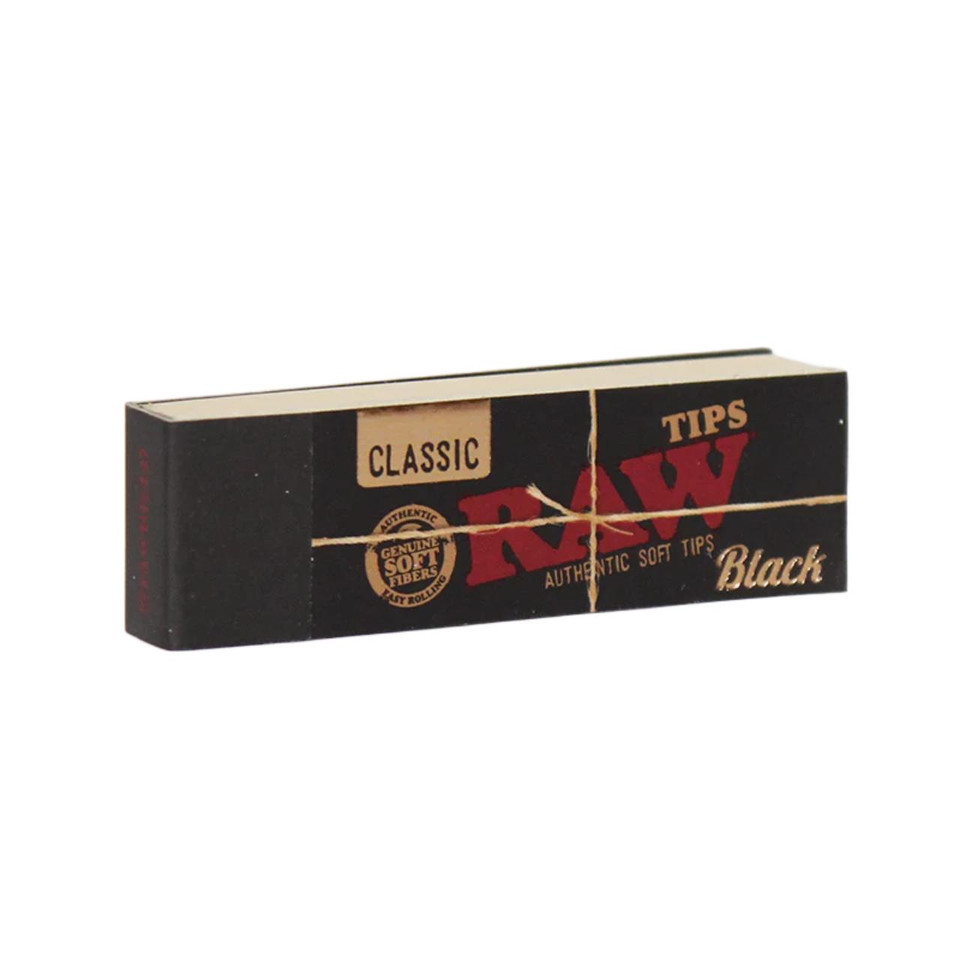 Raw Soft Tips Black 1PK-50CT Classic