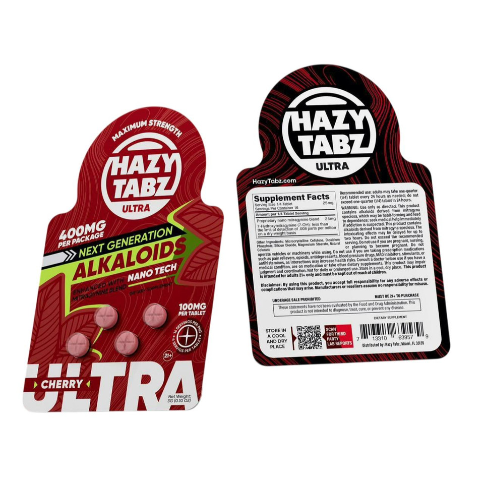 Hazy Tabz Ultra Next Gen Alkaloid Tablet 400MG-4CT Cherry
