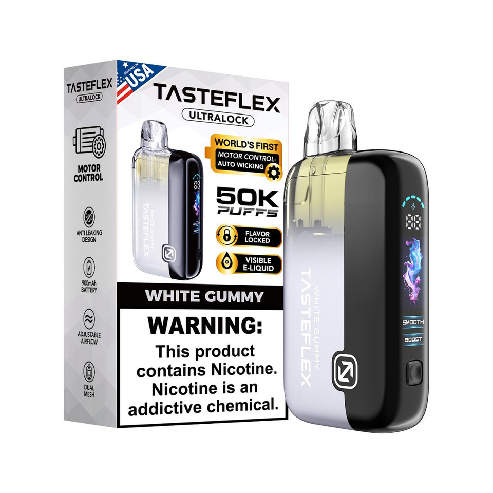 TasteFlex UltraLock 50K Puff Disposable White Gummy