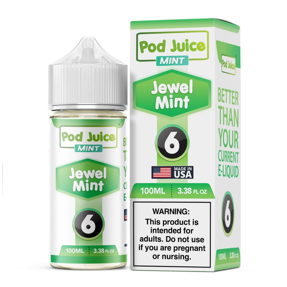Pod Juice Jewel Mint Nixodine 100ML E-Juice 6 MG