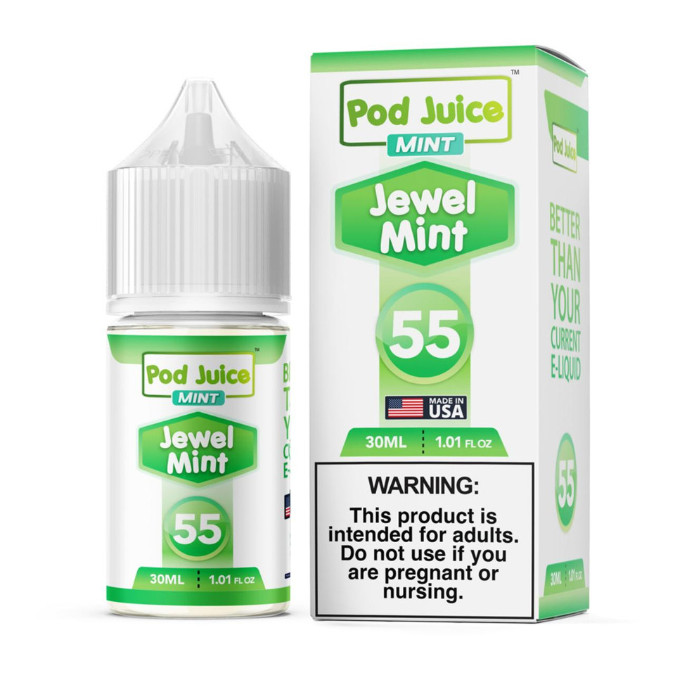 Pod Juice Jewel Mint Nixodine Salt 30ML E-Juice 55 MG