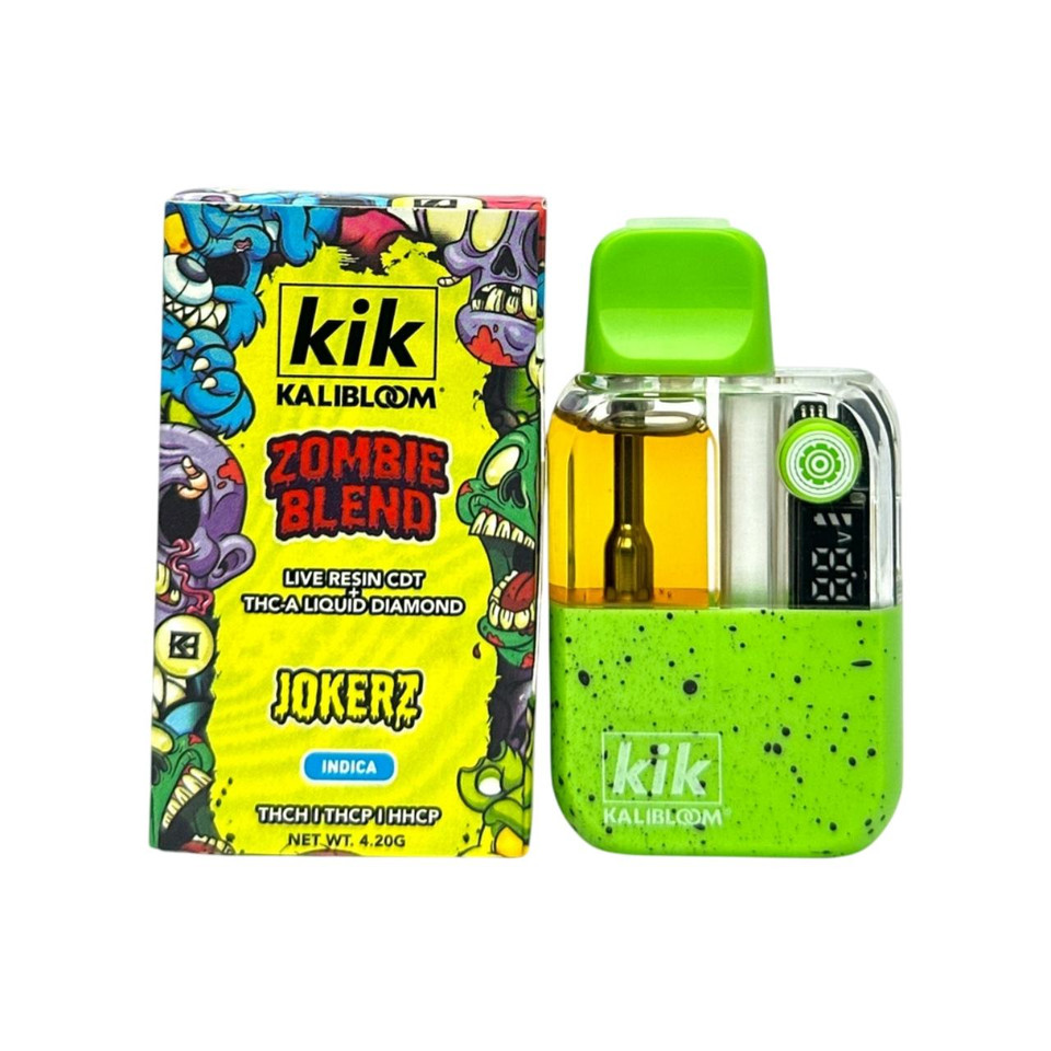 KIK Kalibloom Zombie Blend Live Rosin Disposable  JokerZ Indica