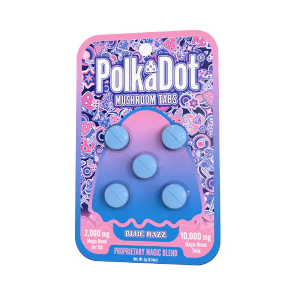 Polk a Dot Magic Blend Mushroom Tablets 10000MG-5CT Blue Razz