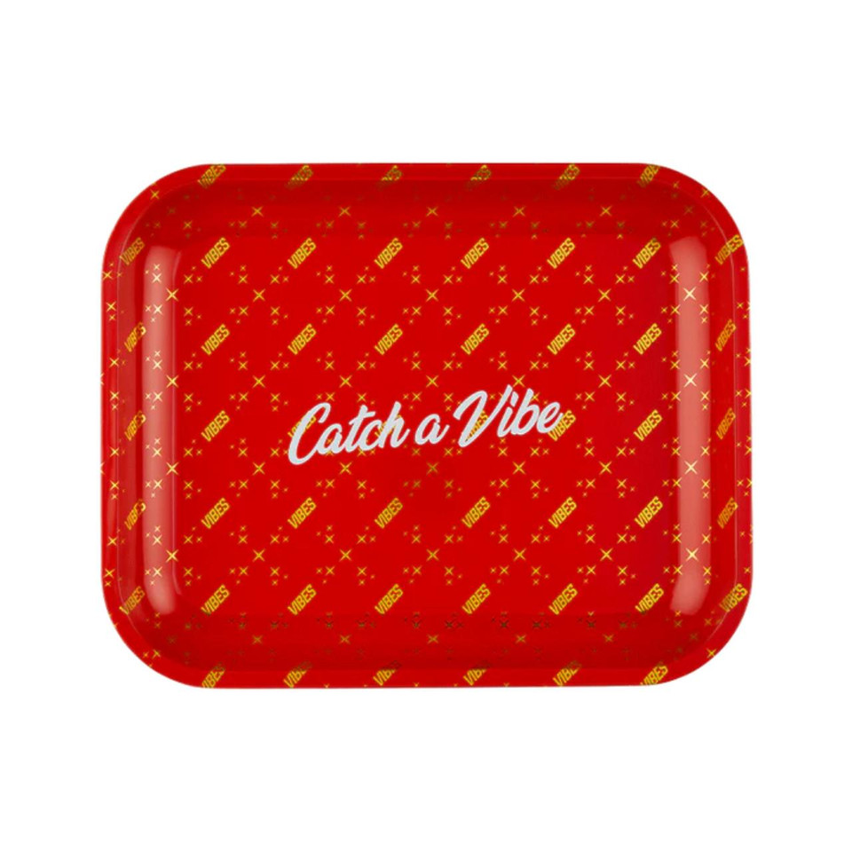 Vibes Catch A Vibe Rolling Large Tray Red Gold