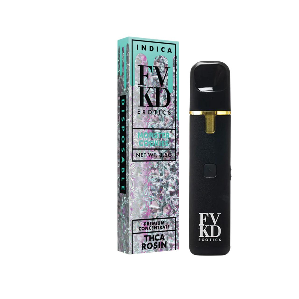 FVKD Exotics THCA Rosin Disposables 3.5G Monster Cookies Indica