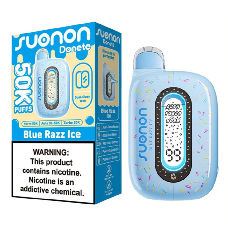 Suonon Donete 50K Puff Disposable Blue Razz Ice