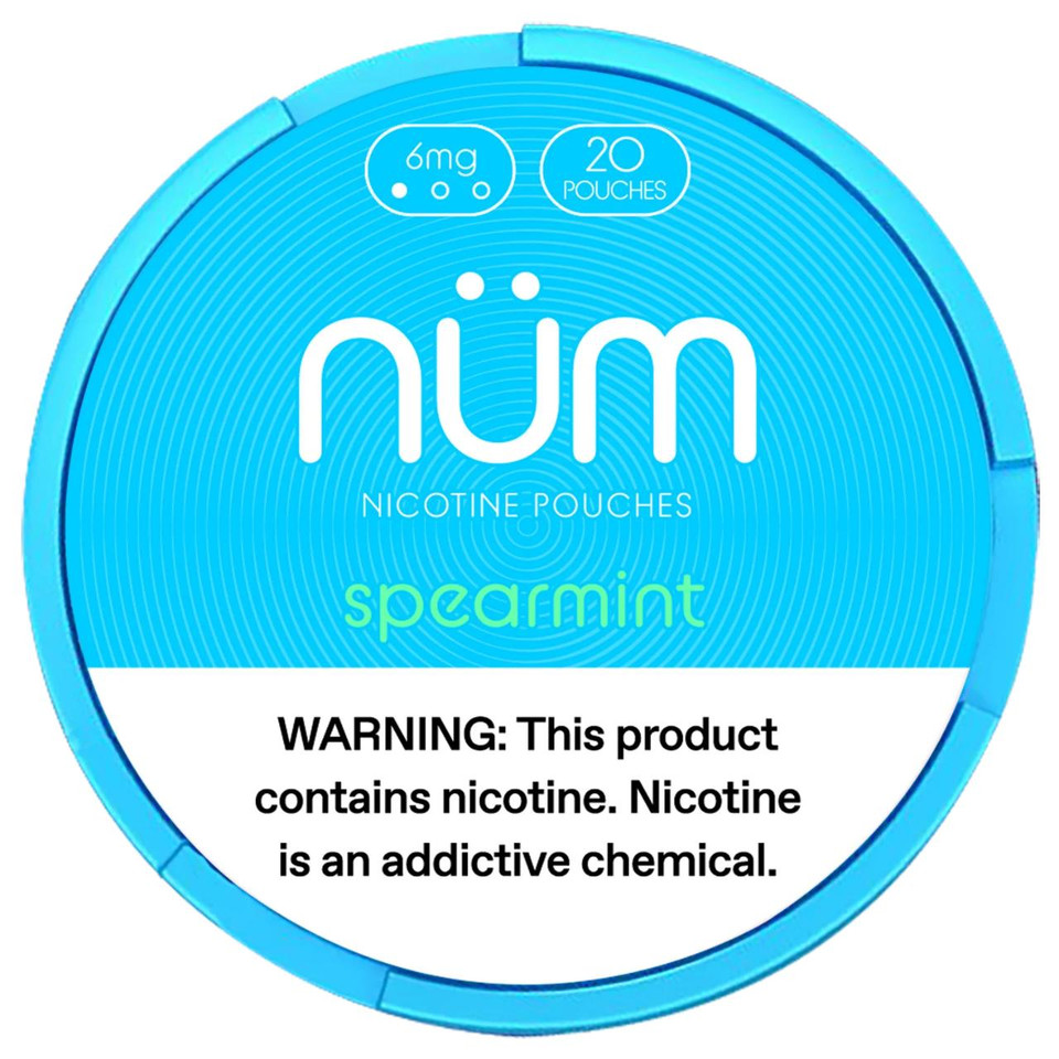 NUM Nicotine Pouches - 5PK Spearmint - 6MG