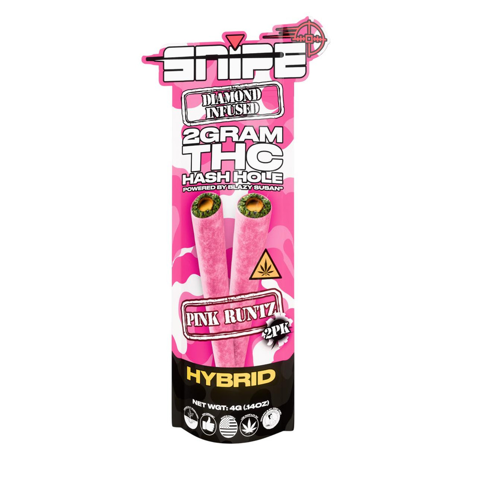 Snipe THCP Diamond Infused Pink Prerolls 2G - 2CT Pink Runtz Hybrid
