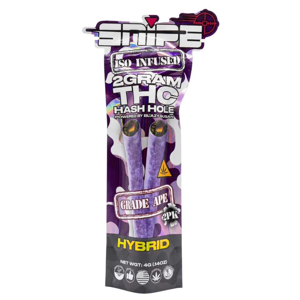 Snipe THCP Diamond Infused Purple Prerolls 2G -2CT Grape Ape Hybrid