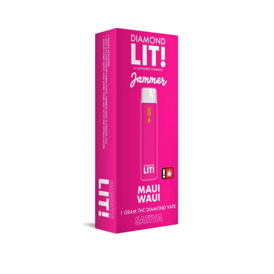 LIT THC Diamond Jammer Vape Disposable 1G Maui Waui Sativa