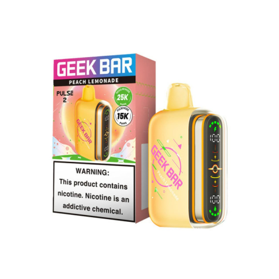Geek Bar Pulse 2 25K Puff Disposable Peach Lemonade