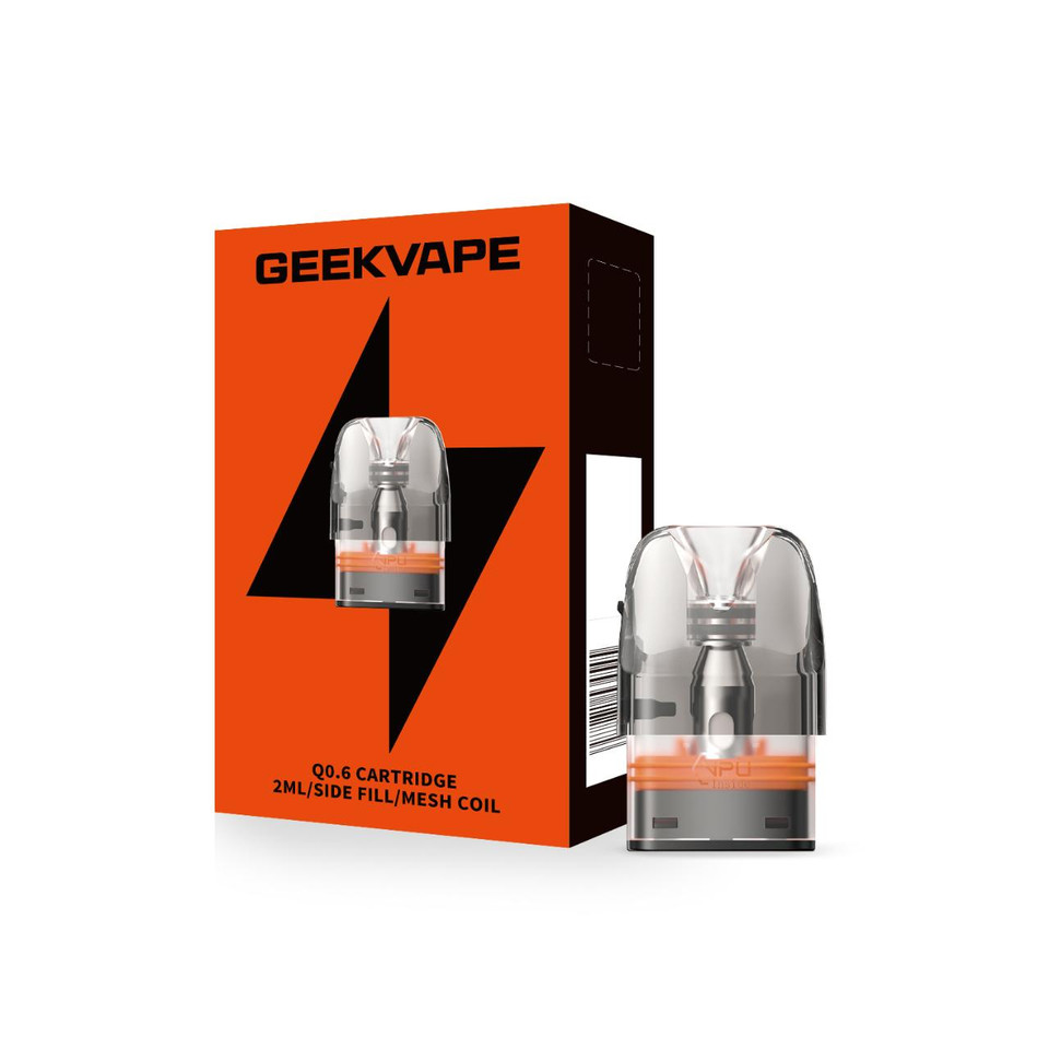 GeekVape Q Replacement Pod Cartridge V2 - 3PK Q0.6 OHMS (Side Fill 2ML)