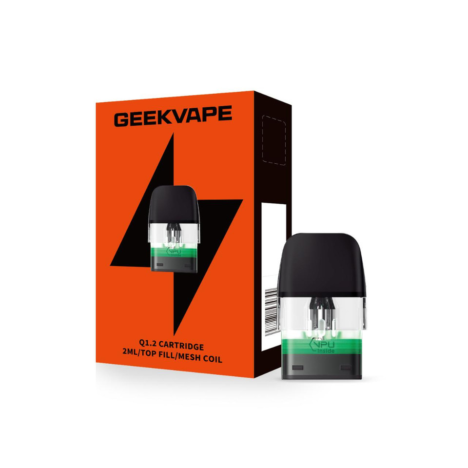 GeekVape Q Replacement Pod Cartridge V2 - 3PK Q1.2 OHMS (Top Fill 2ML)