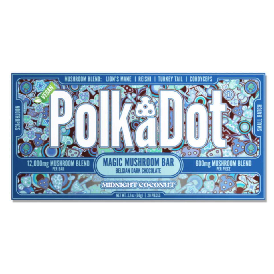 Polka Dot Mushroom Chocolate Bar - 12000MG Midnight Coconut