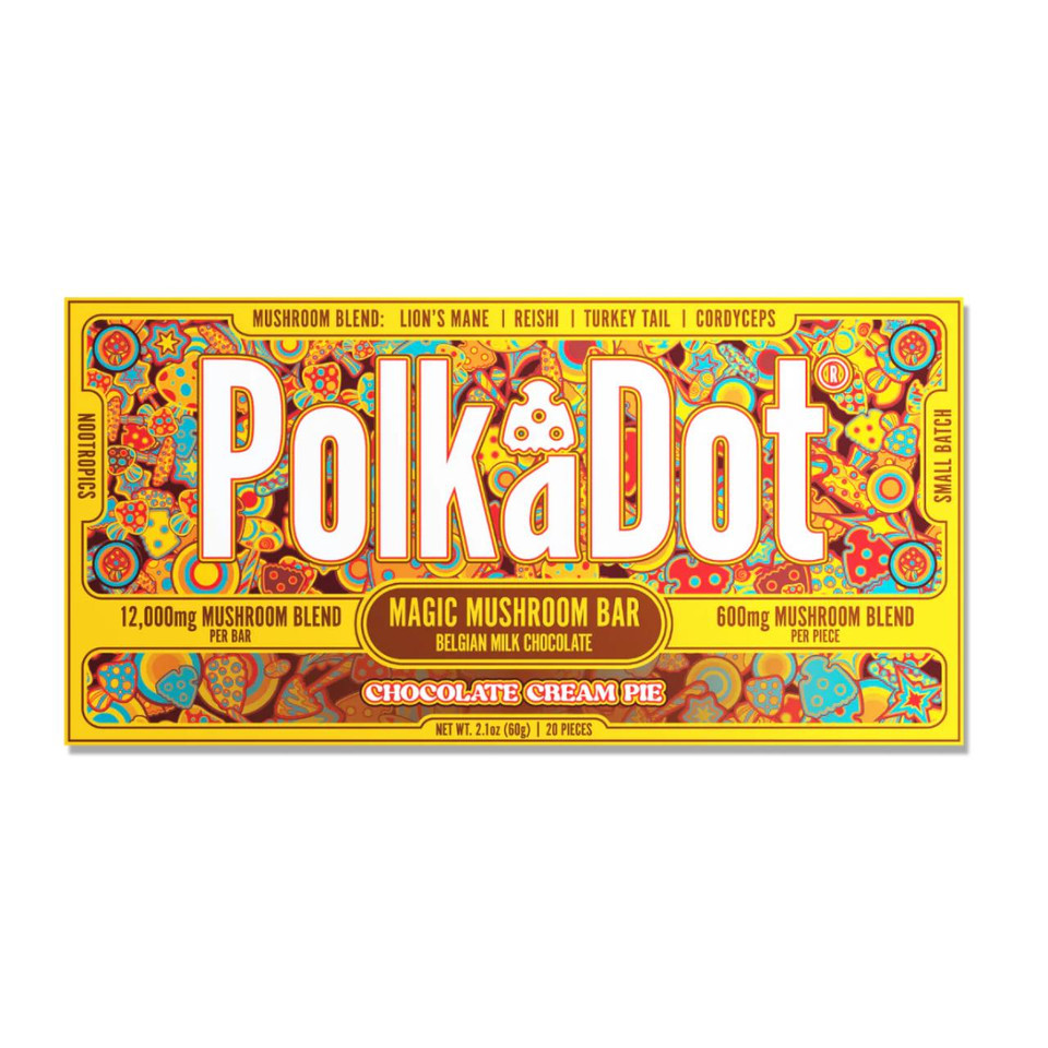 Polk A Dot Mushroom Chocolate Bar - 12000MG Chocolate Cream Pie
