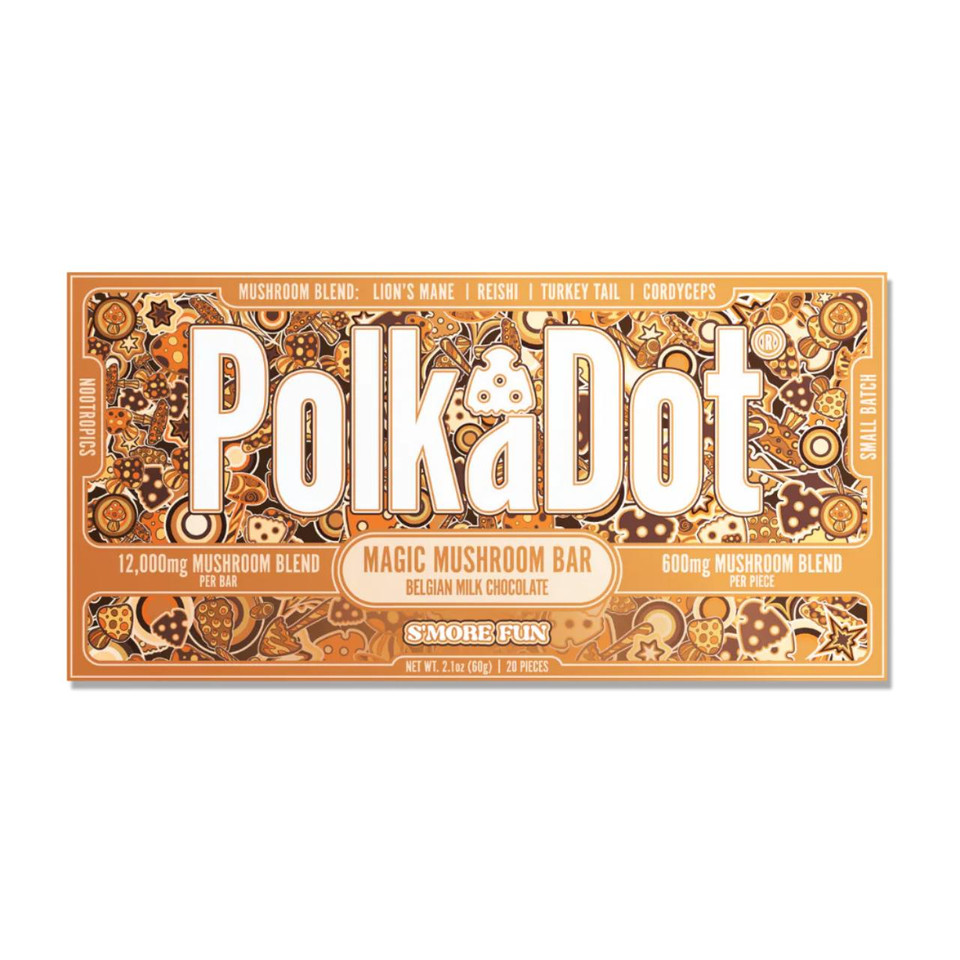 Polk A Dot Mushroom Chocolate Bar - 12000MG S'More Fun