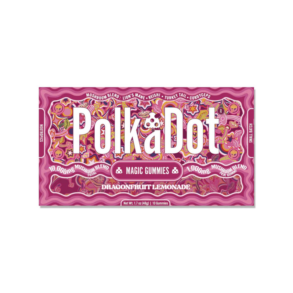 Polk A Dot Mushroom Magic Gummies 1PK-10CT Dragonfruit Lemonade