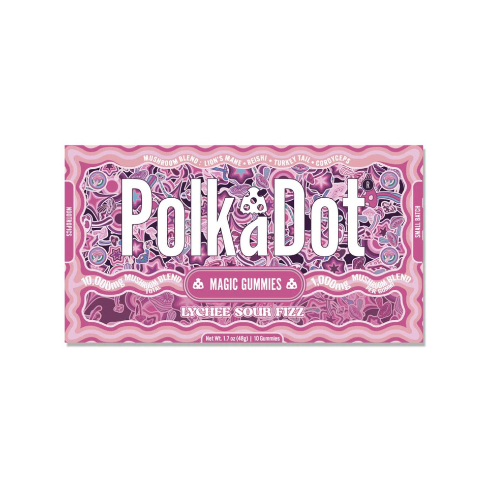 Polk A Dot Mushroom Magic Gummies 1PK-10CT LycheeSourFizz
