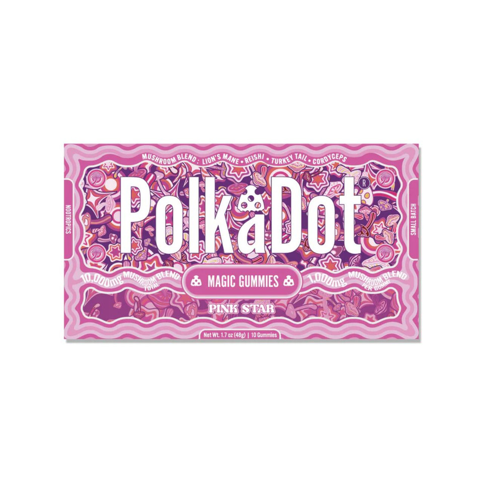 Polk A Dot Mushroom Magic Gummies 1PK-10CT PinkStar