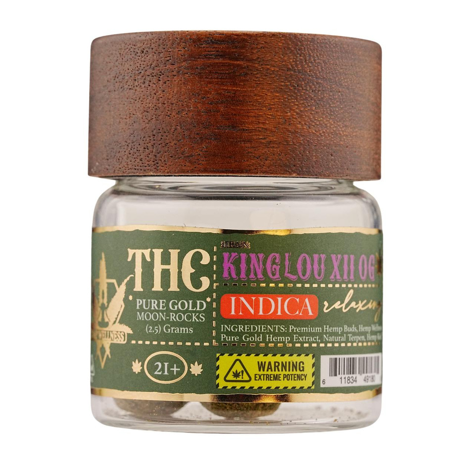 Hemp Wellness Pure Gold THC Moon Rocks 2.5G King Louis Xiii Indica