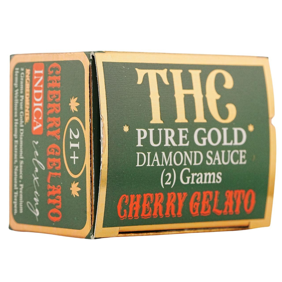 Hemp Wellness Pure Gold THC Diamond Sauce Dabs 2G Cherry Gelato Indica
