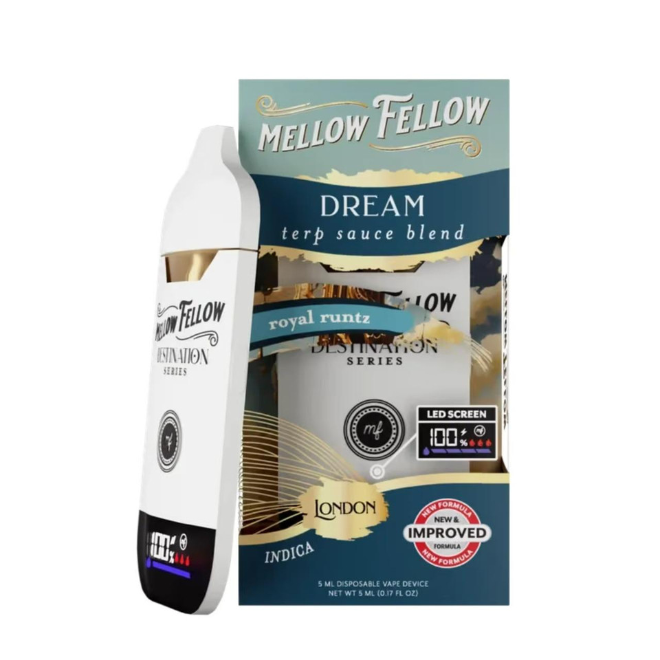 Mellow Fellow Terp Sauce Blend Disposable 5ML Dream - London Royal Runtz Indica