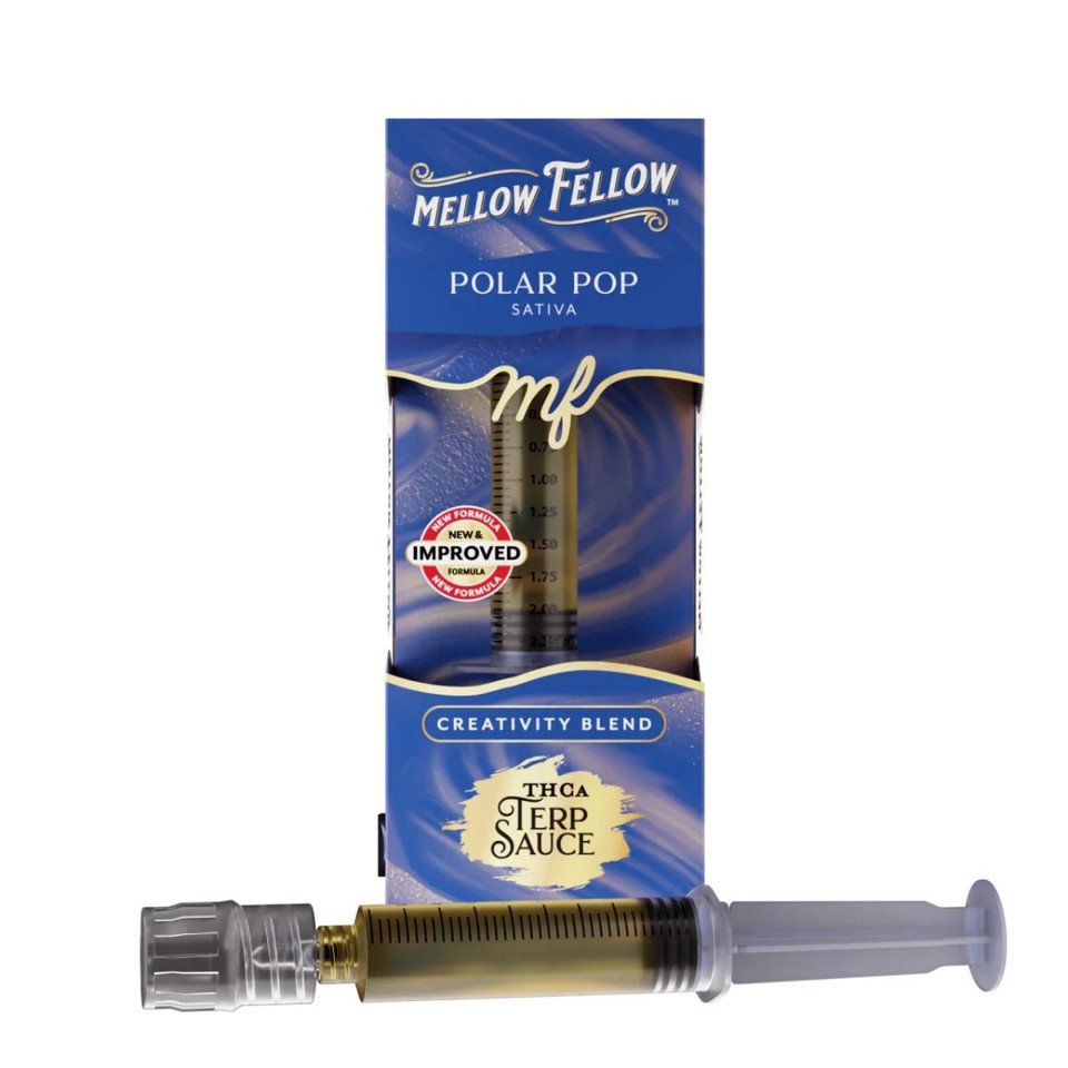 Mellow Fellow THCA Terp Sauce Blend Syringes 2ML Creativity - Polar Pop Sativa