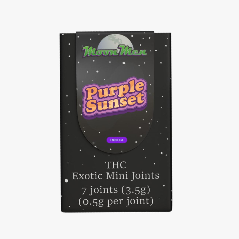 Moon Men THC Exotic Mini Joints 3.5G - 7CT Purple Sunset Indica