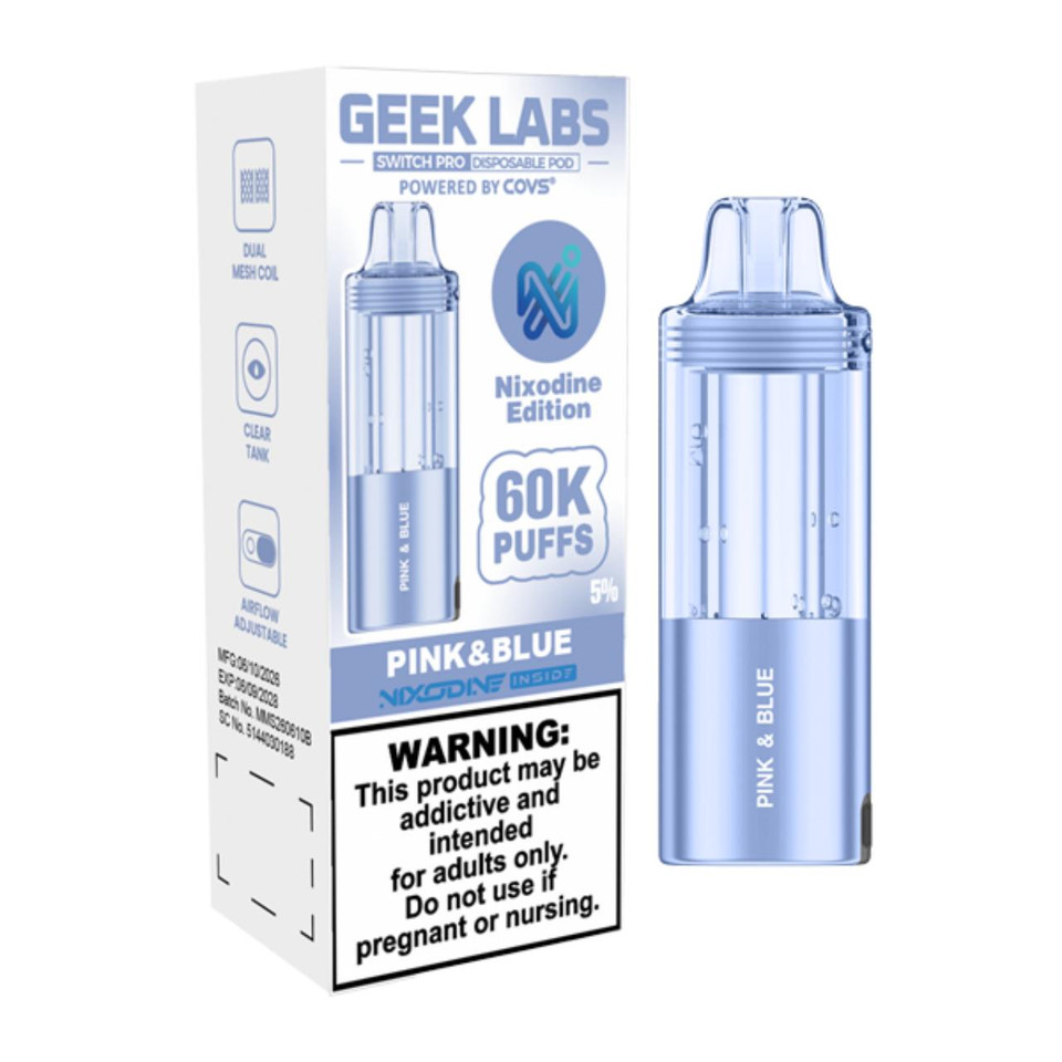 Geek Labs Switch Pro Nixodine 60K Replacement Pod Pink & Blue