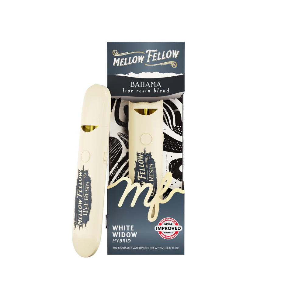 Mellow Fellow Bahama Live Resin Blend 2ML Disposable White Widow Hybrid