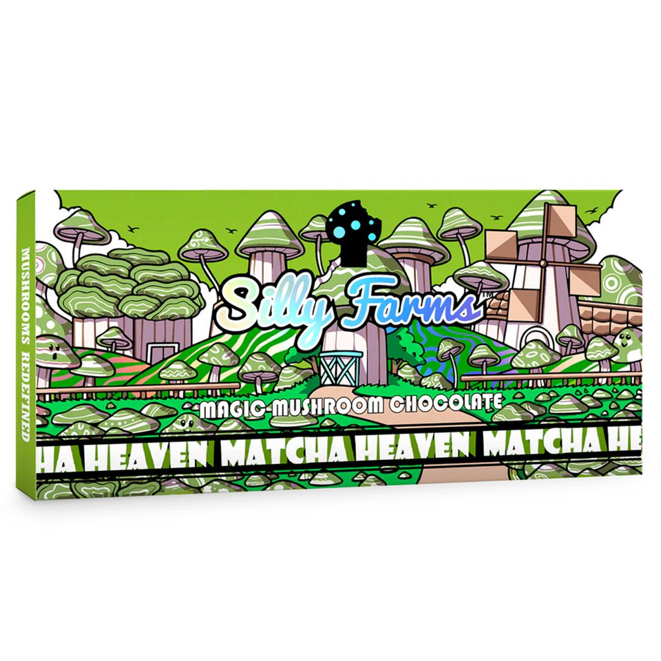 Silly Farms Magic Mushroom Chocolate Bar Matcha Heaven