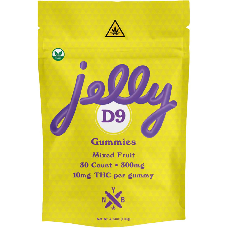 Jelly D9 THC Gummies 300MG-30CT Mixed Fruit Hybrid