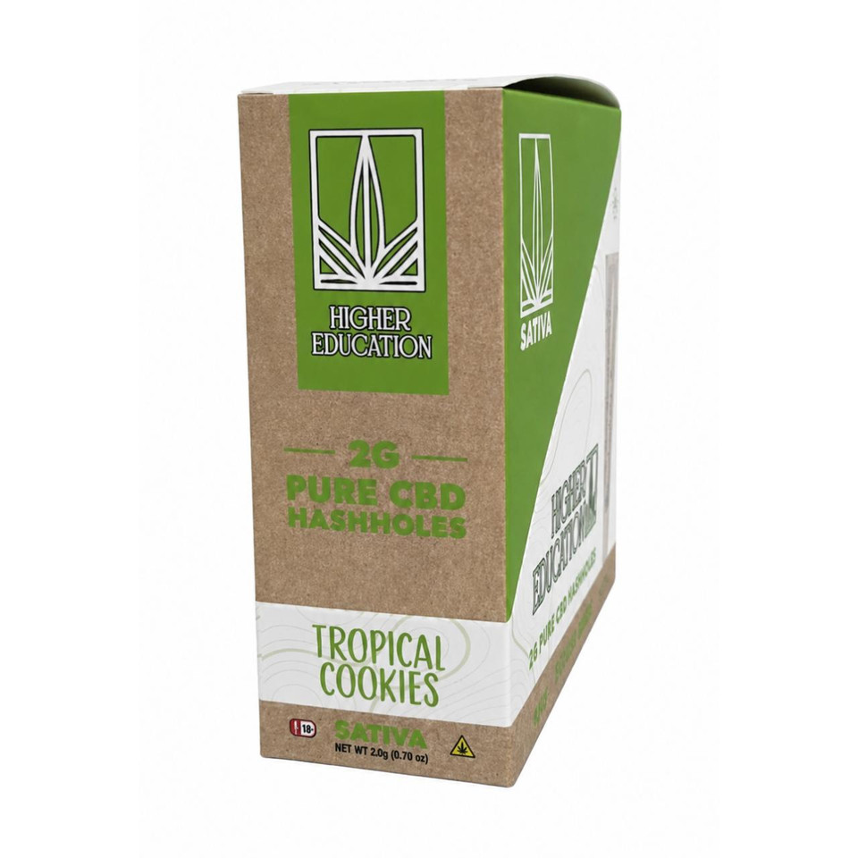 Higher Education Pure CBD Hashhole Prerolls 2G -1CT Tropical Cookies Sativa