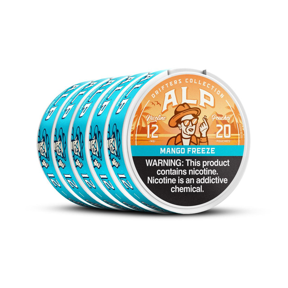 ALP Drifters Nicotine Pouches - 5PK Mango Freeze 12 MG