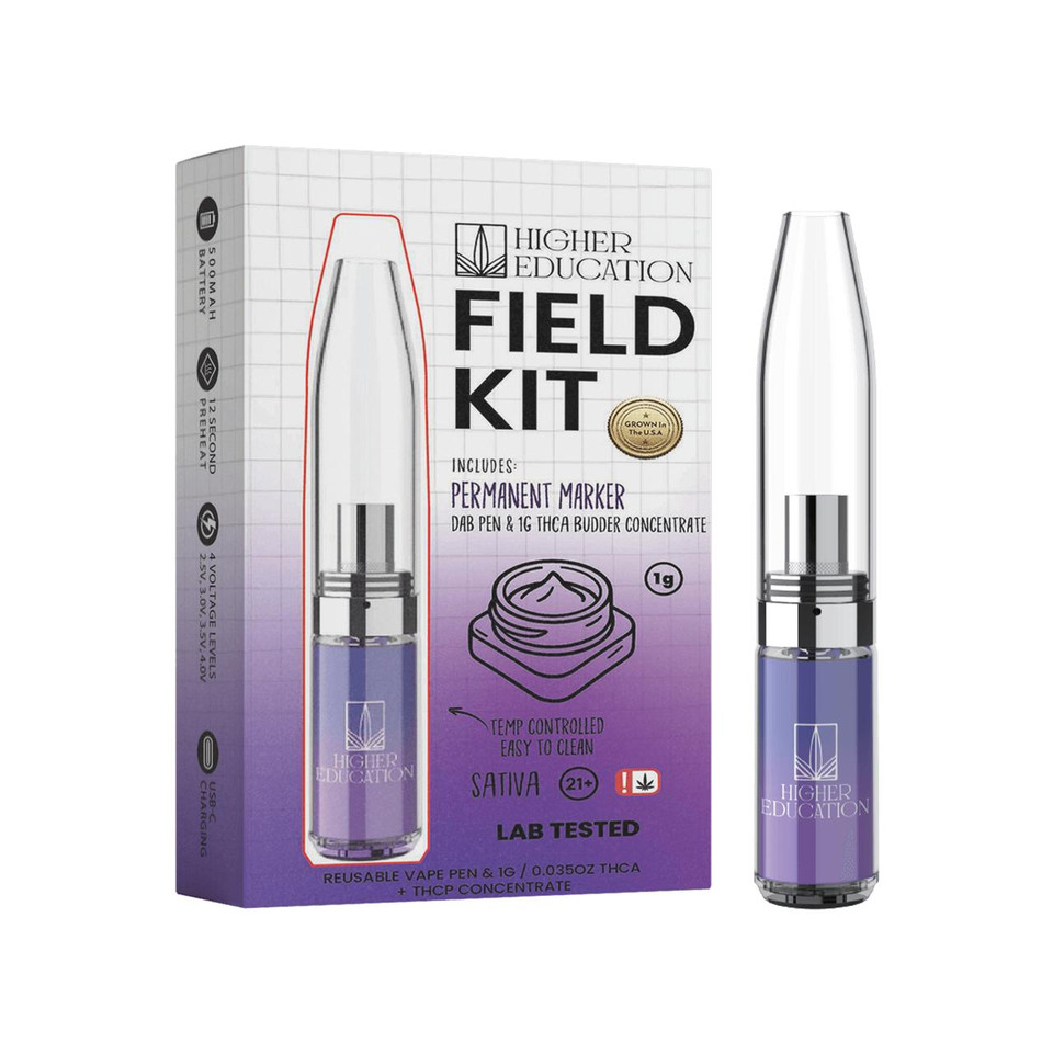 Higher Education Field Kit Vape Pen & Budder 1G Permanent Marker Sativa
