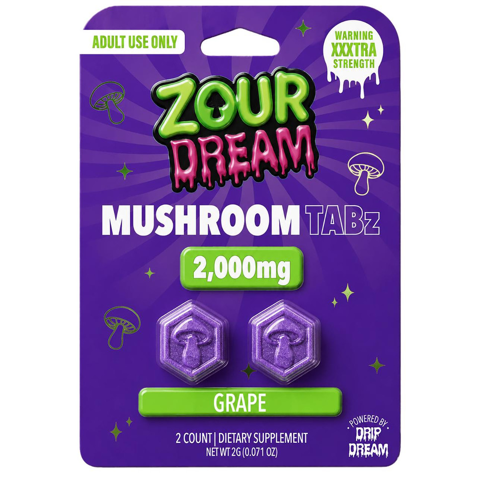 Zour Dream Mushroom Tablets 2000MG - 2CT Grape