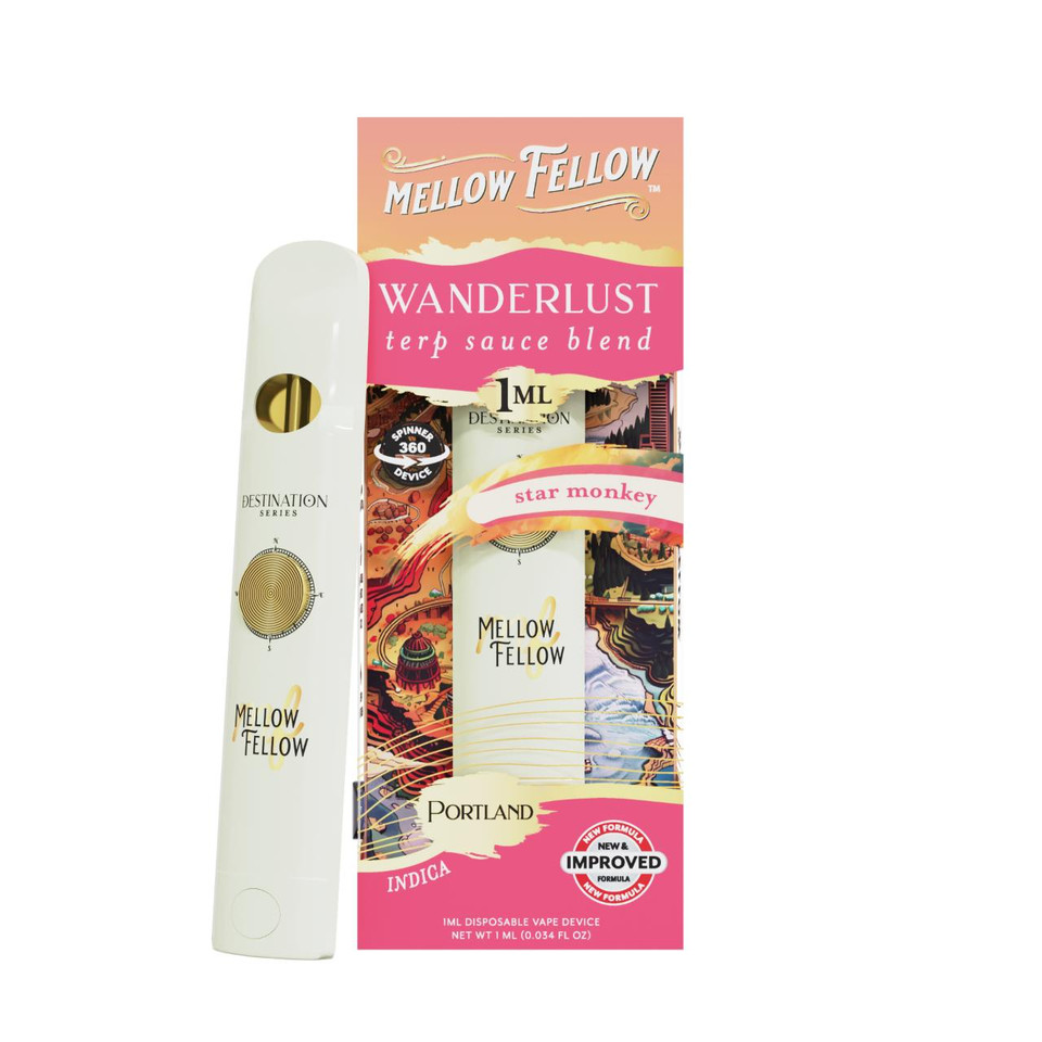 Mellow Fellow Terp Sauce Spinners Blend Disposable 1ML Star Monkey Indica