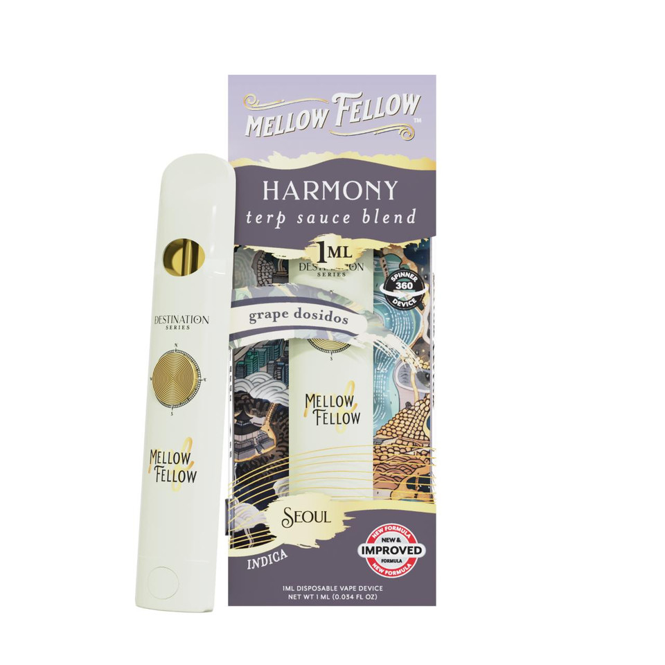Mellow Fellow Terp Sauce Spinners Blend Disposable 1ML Grape Dosido Indica