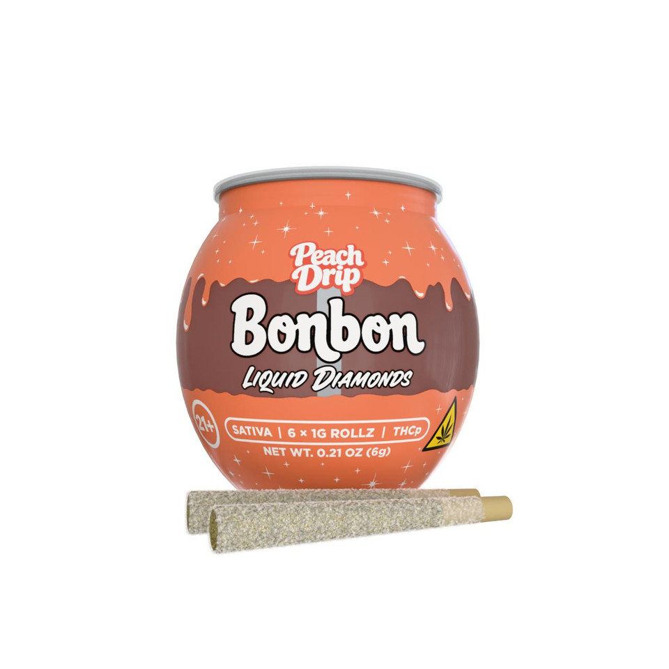 Bonbon THCP Liquid Diamonds Prerolls 1G-6CT Peach Drip Sativa