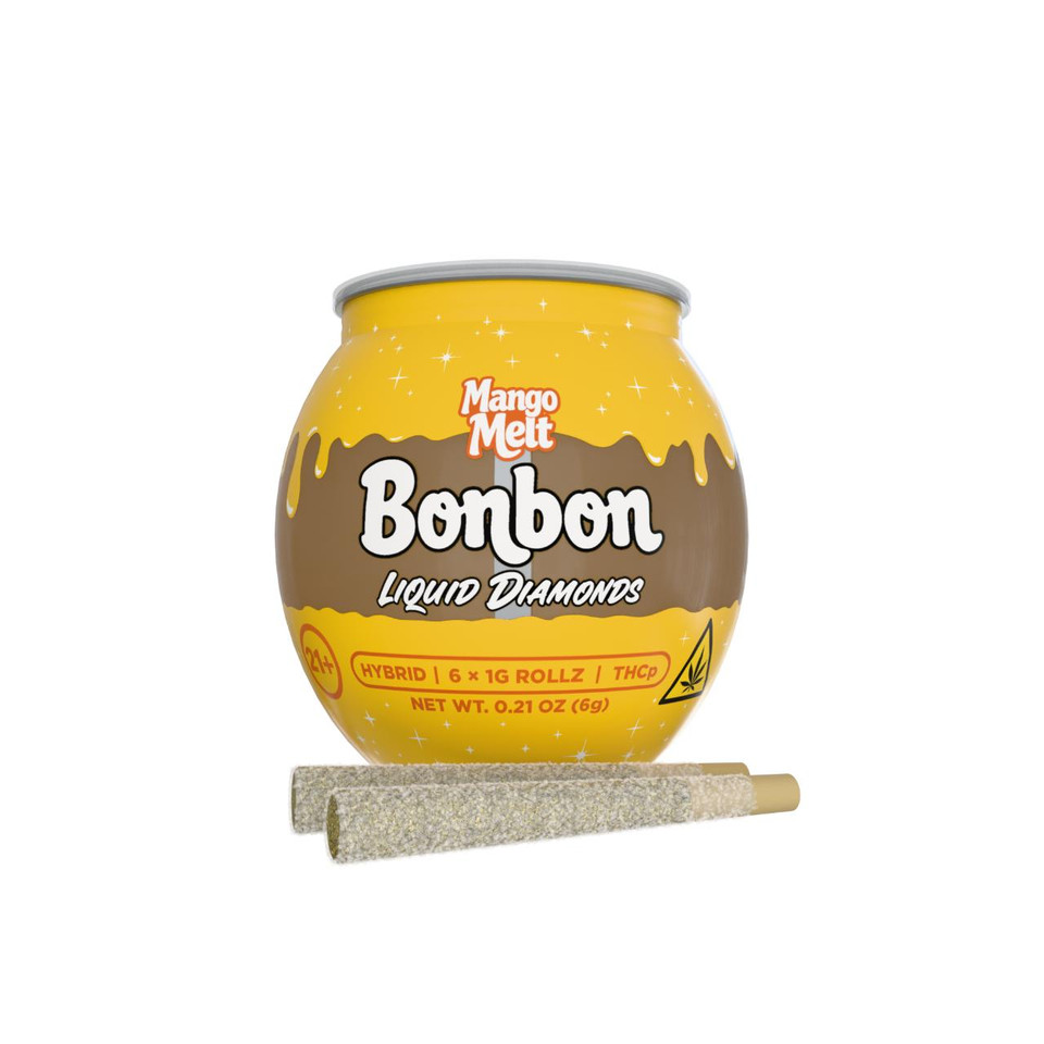 Bonbon THCP Liquid Diamonds Prerolls 1G-6CT Mango Melt Hybrid