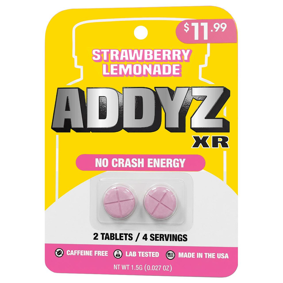 ADDYZ XR No Crash Energy Tablets 2CT Strawberry Lemonade