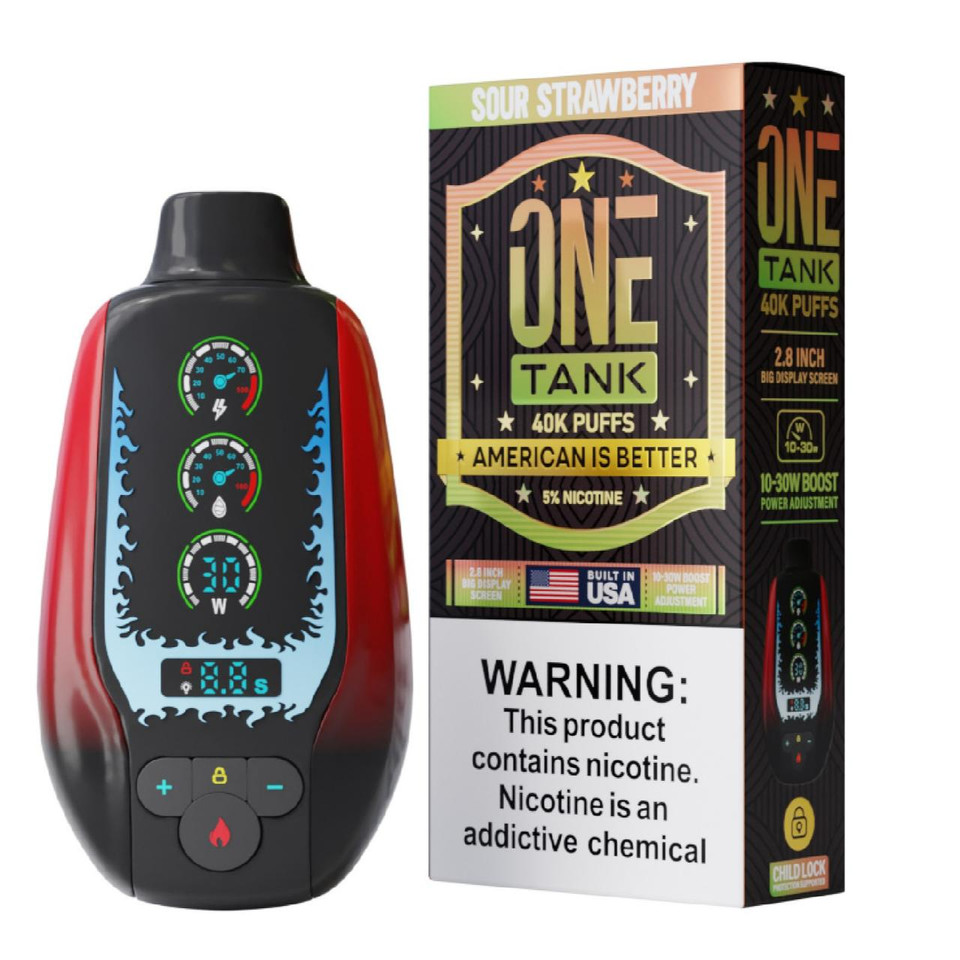 One Tank 40K Puff Disposable Sour Strawberry