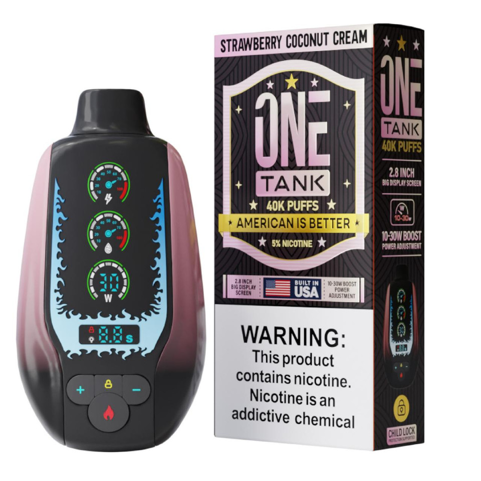 One Tank 40K Puff Disposable Strawberry Coconut Cream
