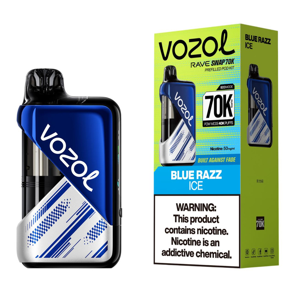Vozol Rave Swap 70K Puff Disposable Blue Razz Ice