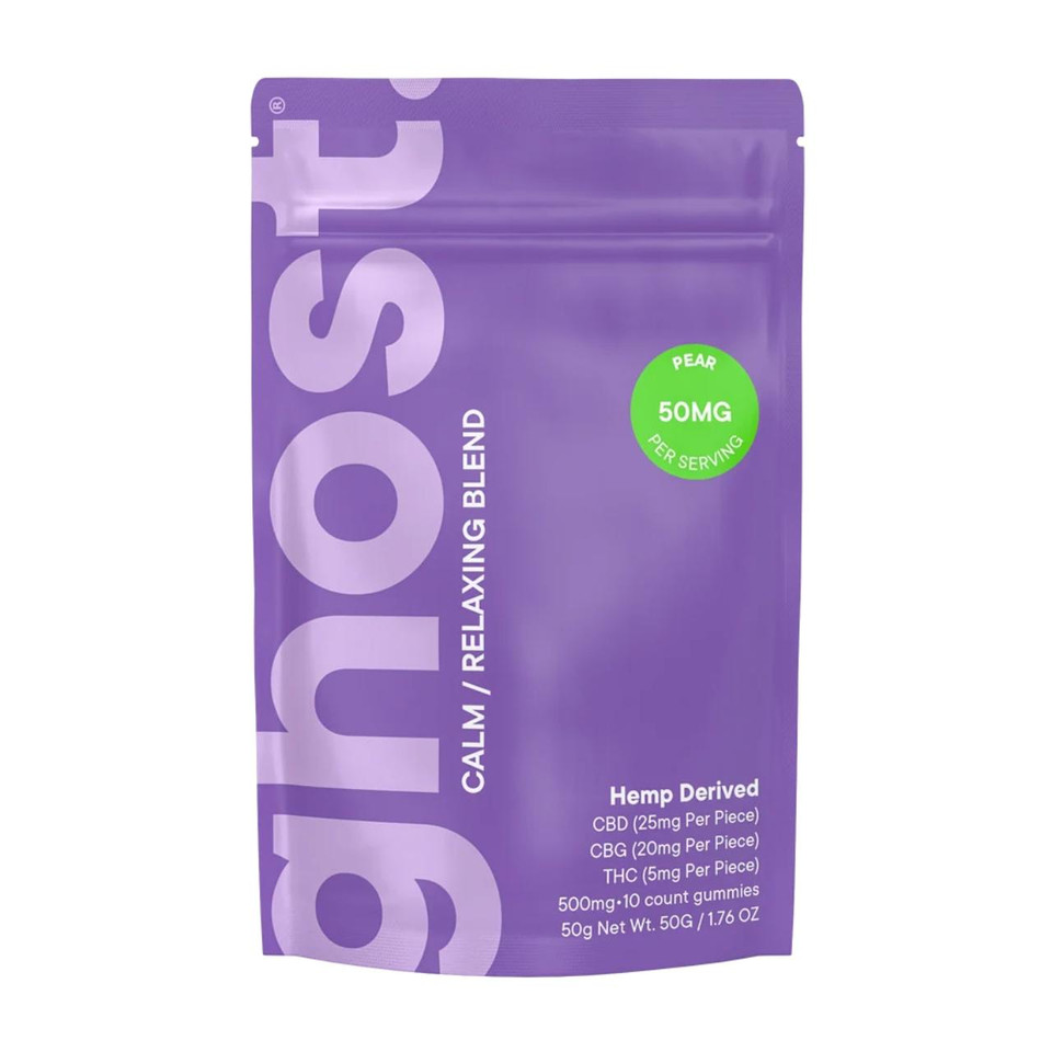 Ghost Wellness Blend Calm Relaxing Gummies 500MG - 10CT Pear