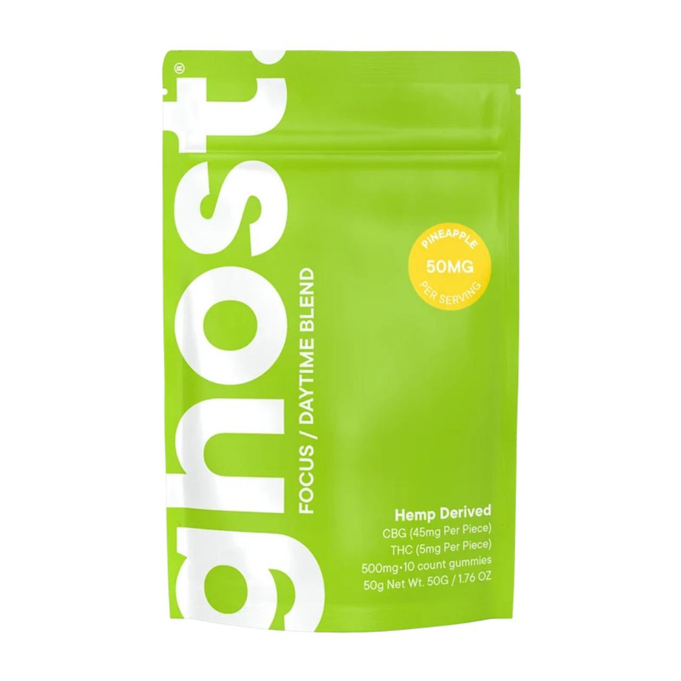 Ghost Wellness Blend Focus Daytime Gummies 500MG - 10CT Pineapple