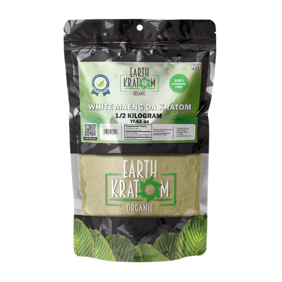 Earth Kratom Powder 500G White Maeng Da