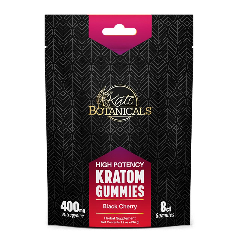 Kats Kratom Gummies 400MG-8CT Black Cherry