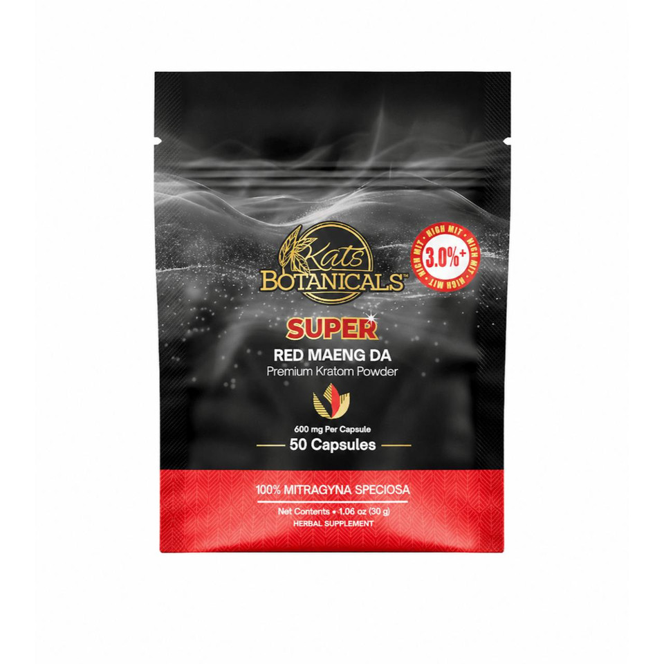 Kats Kratom Capsules 50CT Super Red Maeng Da